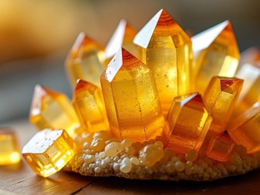 Cristallo di citrino giallo brillante