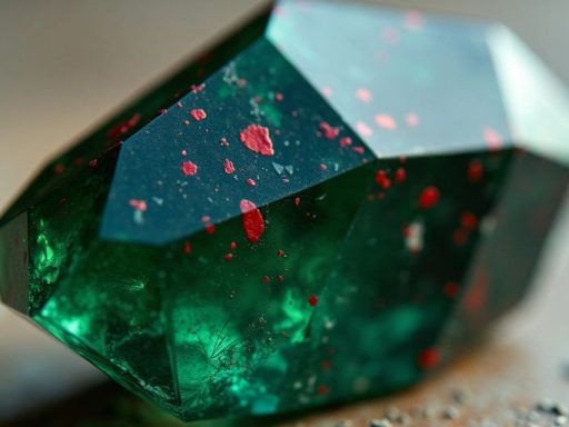 Cristallo di eliotropio lucido