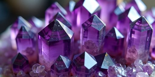 Cristallo di ametista viola brillante